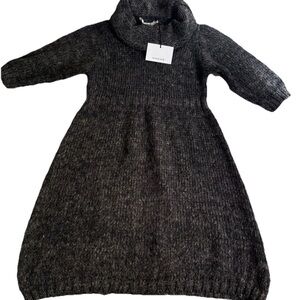 Cozy Gray Knit Dress